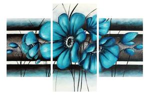 Kék virágok képe (90x60 cm)