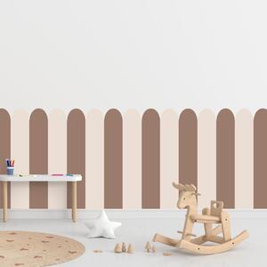 PIPPER. Textil öntapadó tapéta - Boltív - Barna színű Méret: 100cm, Szín: Kombináció