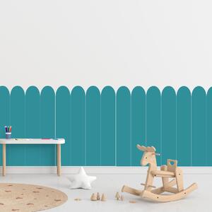 PIPPER. Textil öntapadó tapéta - Boltív - Kék-zöld színű Méret: 100cm, Szín: Sápadt