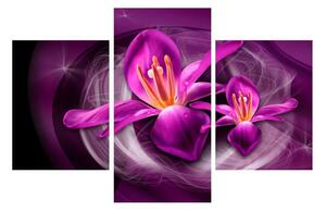 Modern kép - lila virágok (90x60 cm)
