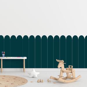 PIPPER. Textil öntapadó tapéta - Boltív - Kék-zöld színű Méret: 100cm, Szín: Sötét