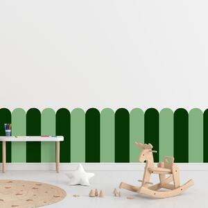 PIPPER. Textil öntapadó tapéta - Boltív - Palack zöld színű Méret: 60cm, Szín: Kombináció