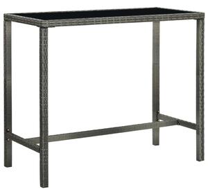 Polyrattan Kerti Bárszett - 5 részes - Szürke