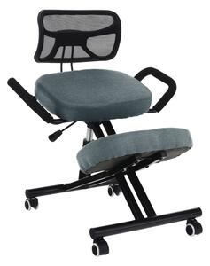 KONDELA Ergonomikus zsámoly, szürke/fekete, RUFUS