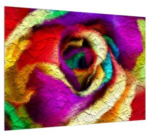 Szines kép absztrakt rózsa (70x50 cm)