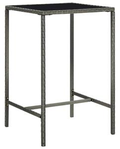 Polyrattan Kerti Bárszett - 5 részes - Szürke
