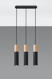 Paul fekete függőlámpa, hosszúság 40 cm - Nice Lamps