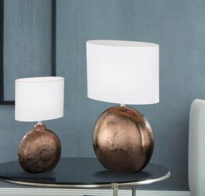 Foro fehér-barna asztali lámpa, magasság 36 cm - Fischer & Honsel