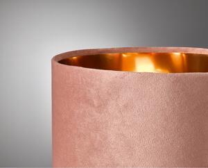 Rózsaszín asztali lámpa textil búrával (magasság 43 cm) Aura – Fischer & Honsel