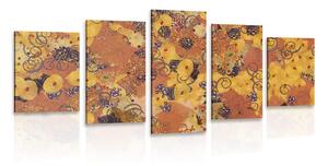 5 részes kép absztrakció ihlette G. Klimt