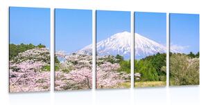 5-részes kép Fuji vulkán