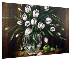 Tulipánok a vázáben (90x60 cm)