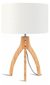 Annapurna asztali lámpa fehér búrával és bambusz lámpatesttel - Good&Mojo
