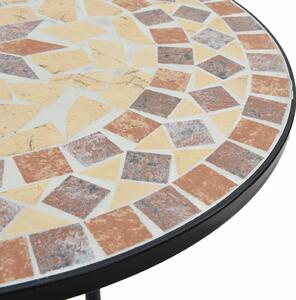 VidaXL terrakotta/fehér kerámia mozaikmintás bisztróasztal Ø50x70 cm
