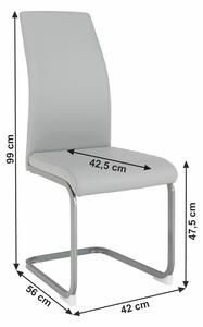 KONDELA Étkező szék, világosszürke/szürke, NOBATA