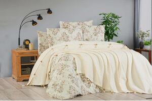 Krémszínű kétszemélyes pamut ágytakaró 200x240 cm – Mila Home