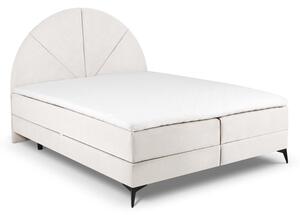 Bézs boxspring ágy tárolóhellyel 160x200 cm Sunset – Cosmopolitan Design