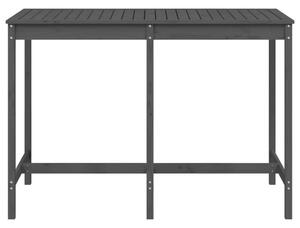 Szürke tömör fenyőfa kerti asztal 159,5x82,5x110 cm