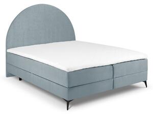 Világoskék boxspring ágy tárolóhellyel 160x200 cm Sunrise – Cosmopolitan Design