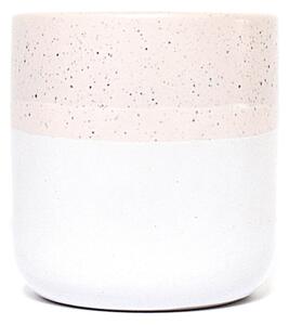 Dust rózsaszín-fehér agyagkerámia bögre, 400 ml - ÅOOMI