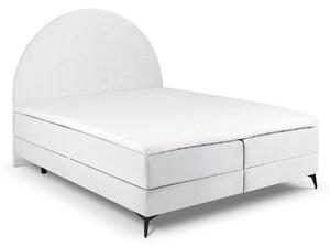 Világosszürke boxspring ágy tárolóhellyel 160x200 cm Sunrise – Cosmopolitan Design