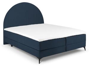Sötétkék boxspring ágy tárolóhellyel 160x200 cm Sunrise – Cosmopolitan Design