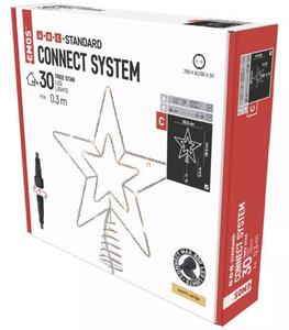 Standard Connect sorolható kültéri karácsonyi karácsonyi csillag melegfehér 28,5x25,5cm+30cm, hálózati adapter nélkül