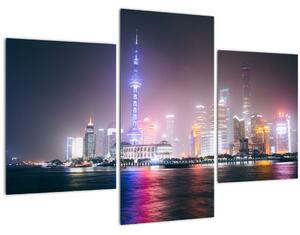 Éjszakai Shanghai képe (90x60 cm)