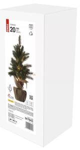 Karácsonyfa LED világítással, melegfehér, 52cm, elem nélkül, időzítővel