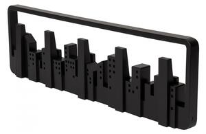 Skyline Multi Hook fali fogas 5 db kihajtható akasztóval fekete