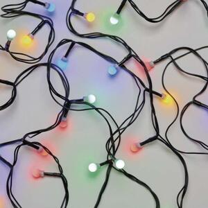 Karácsonyi beltéri LED mini gömb fényfüzér, színes 5m+1,5m