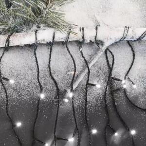 Karácsonyi kültéri hidegfehér 600db-os LED jégcsap fényfüggöny 10m+5m