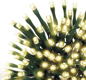 Karácsonyi kültéri melegfehér 200db LED fényfüzér 3,6x0,7m+5m
