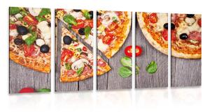 5-részes kép pizza