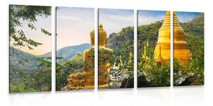 5-részes kép kilátás az arany Buddhára