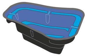 MŰANYAG TÓMEDER 250 L - 105 X 135 CM - Növénytelepítő lépcsős tavi medence - HOLLAND UBBINK 1311030 -