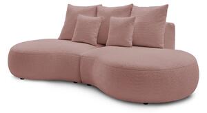 Rózsaszín buklé szövet kanapé 260 cm Saint-Germain – Bobochic Paris
