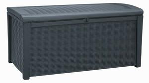 Keter BORNEO polyrattan kerti tároló doboz, antracit - 416L (230414)