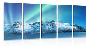 5-részes kép arctic aurora borealis