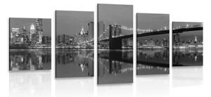 5 részes ké Manhattan vízben fekete fehérben