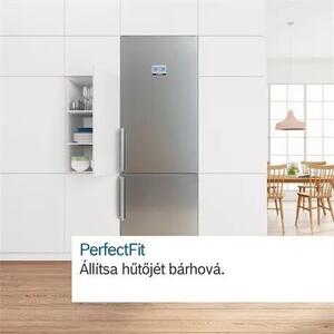 Bosch KGN39VLEB Alulfagyasztós hűtőszekrény, 368L, M: 203, No Frost, E energiaosztály, Inox
