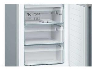 Bosch KGN39VLEB Alulfagyasztós hűtőszekrény, 368L, M: 203, No Frost, E energiaosztály, Inox