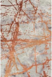 Marble fehér-narancssárga márványmintás fürdőszobai kilépő, 60 x 40 cm - Chilai