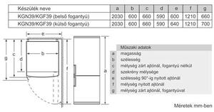 Bosch KGN39VLEB Alulfagyasztós hűtőszekrény, 368L, M: 203, No Frost, E energiaosztály, Inox