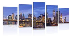 5 részes kép varázslatos híd Brooklynban