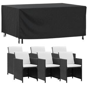 VidaXL 2 db fekete 420D vízálló kerti bútor huzat 172 x 113 x 73 cm