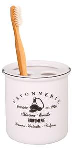 Fehér agyagkerámia fogkefetartó pohár Savonnerie – Antic Line