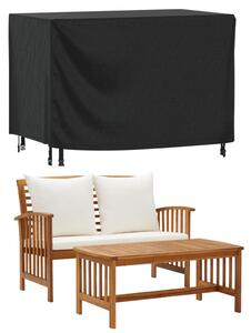 VidaXL 2 db fekete 420D vízálló kerti bútor huzat 140 x 70 x 90 cm