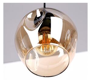 Fekete függőlámpa üveg búrával 14x70 cm Aspa – Candellux Lighting