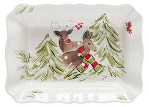 Deer Friends agyagkerámia sütőtál, 30 x 22 cm - Casafina